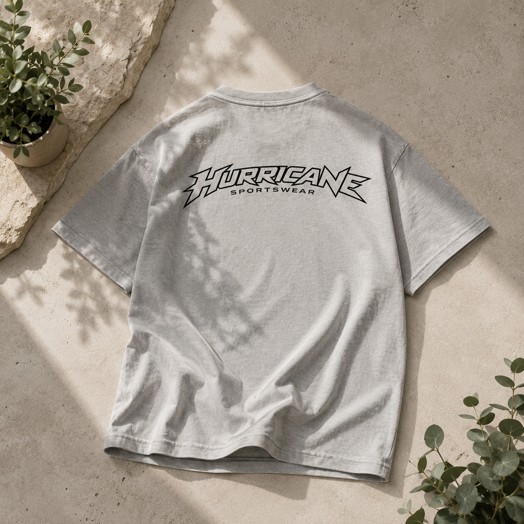 HURRICANE Oversized TEE STONE GREY