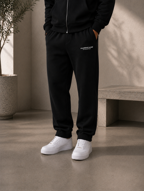 HURRICANE Oversized Sweatpants BLACK